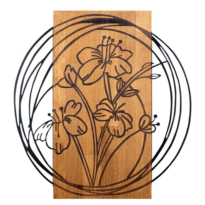 Wallity Orchid Accesorio Decorativo de Pared Negro y Nogal Wallity Orchid Accesorio Decorativo de Pared Negro y Nogal